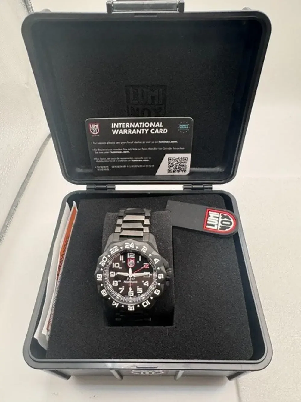 NEW Luminox F-117 Nighthawk GMT Gunmetal Divers Quartz Men's Watch XA.6422